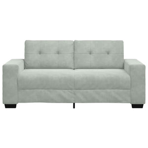 Canapé causeuse gris clair 140 cm velours