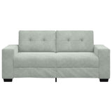 Canapé causeuse gris clair 140 cm velours
