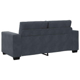 Canapé causeuse gris foncé 140 cm velours