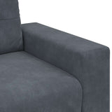 Canapé causeuse gris foncé 140 cm velours