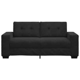 Canapé causeuse noir 140 cm velours