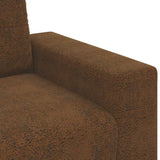Canapé deux places avec coussin Marron Faux cuir