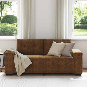 Canapé deux places avec coussin Marron Faux cuir