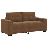 Canapé deux places avec coussin Marron Faux cuir