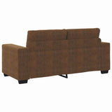 Canapé deux places avec coussin Marron Faux cuir