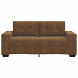 Canapé deux places avec coussin Marron Faux cuir