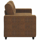 Canapé deux places avec coussin Marron Faux cuir