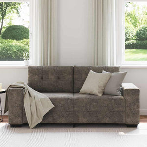 Canapé deux places avec coussin Gris foncé Cuir artificiel