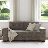 Canapé deux places avec coussin Gris foncé Cuir artificiel