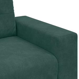 Canapé avec coussin Vert foncé Velours