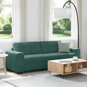 Canapé avec coussin Vert foncé Velours