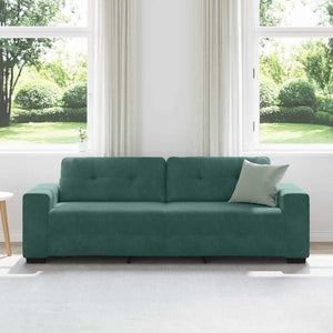 Canapé avec coussin Vert foncé Velours