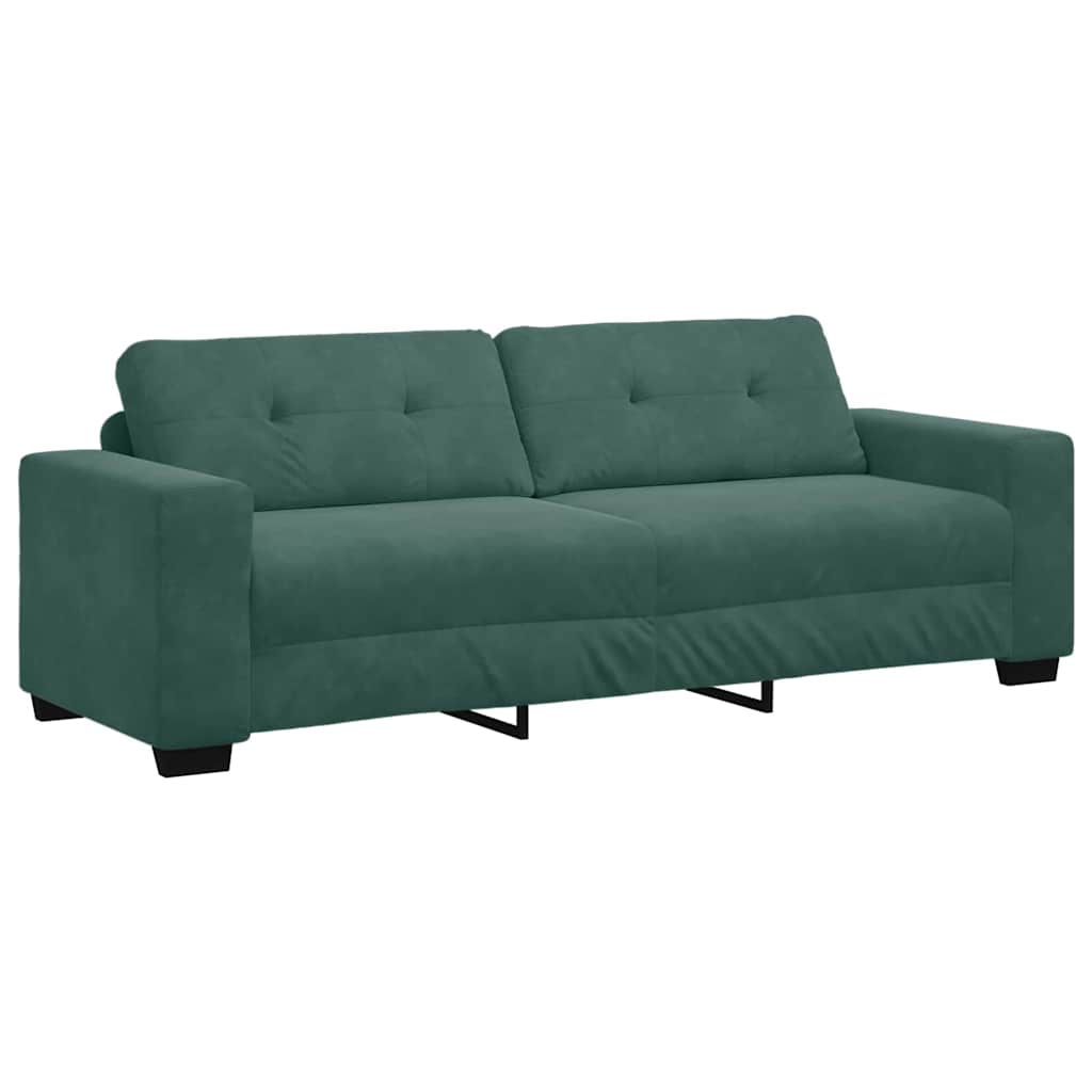 Canapé avec coussin Vert foncé Velours