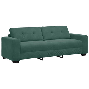 Canapé avec coussin Vert foncé Velours