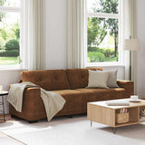 Canapé avec coussin Marron Faux cuir et Bois