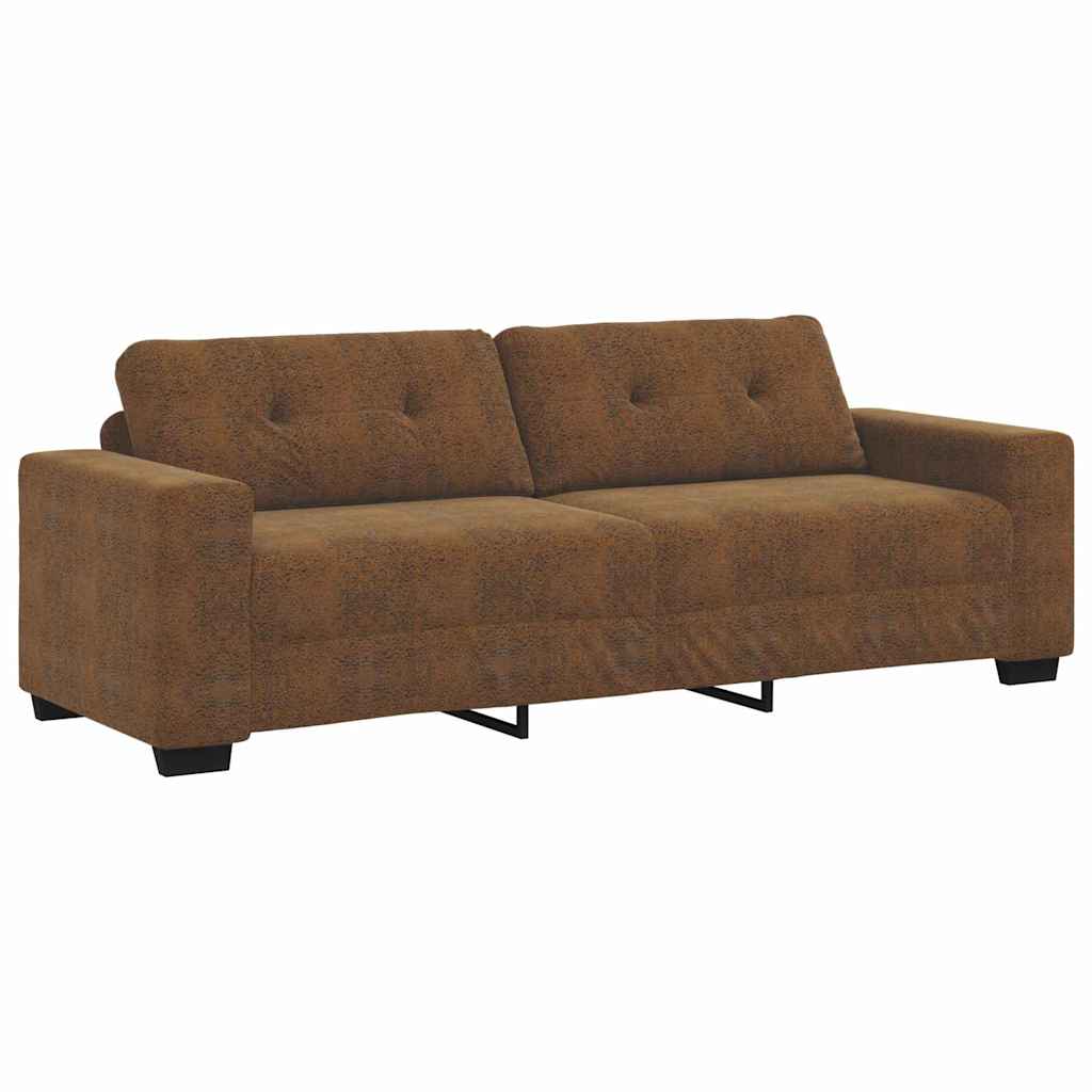 Canapé avec coussin Marron Faux cuir et Bois