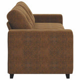 Canapé avec coussin Marron Faux cuir et Bois