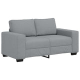 Canapé à 2 places gris clair 120 cm tissu