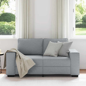 Canapé à 2 places gris clair 120 cm tissu