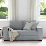Canapé à 2 places gris clair 120 cm tissu
