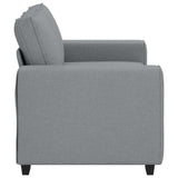 Canapé à 2 places gris clair 120 cm tissu