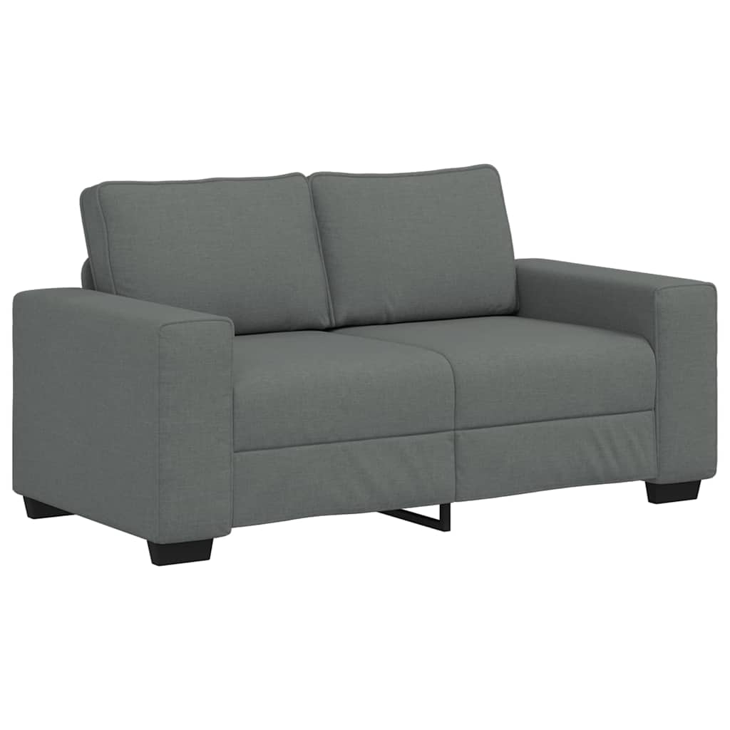 Canapé à 2 places gris foncé 120 cm tissu