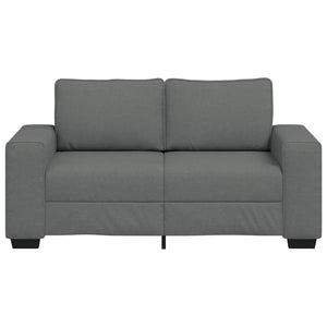 Canapé à 2 places gris foncé 120 cm tissu