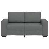 Canapé à 2 places gris foncé 120 cm tissu