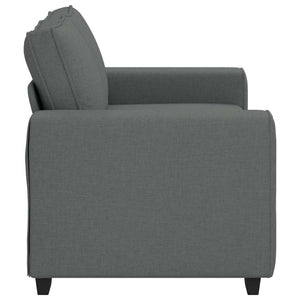 Canapé à 2 places gris foncé 120 cm tissu