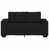 Canapé à 2 places noir 120 cm tissu