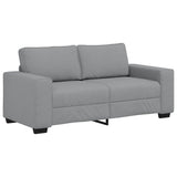 Canapé à 2 places gris clair 140 cm tissu