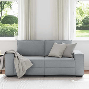 Canapé à 2 places gris clair 140 cm tissu