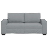 Canapé à 2 places gris clair 140 cm tissu