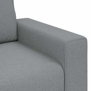 Canapé à 2 places gris clair 140 cm tissu