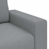 Canapé à 2 places gris clair 140 cm tissu