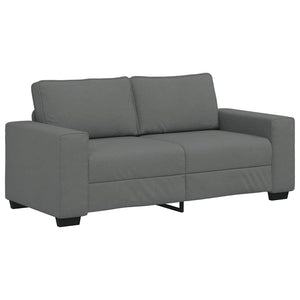 Canapé à 2 places gris foncé 140 cm tissu