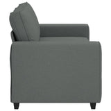 Canapé à 2 places gris foncé 140 cm tissu