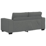 Canapé à 2 places gris foncé 140 cm tissu
