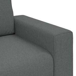 Canapé à 2 places gris foncé 140 cm tissu