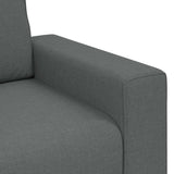 Canapé à 2 places gris foncé 140 cm tissu