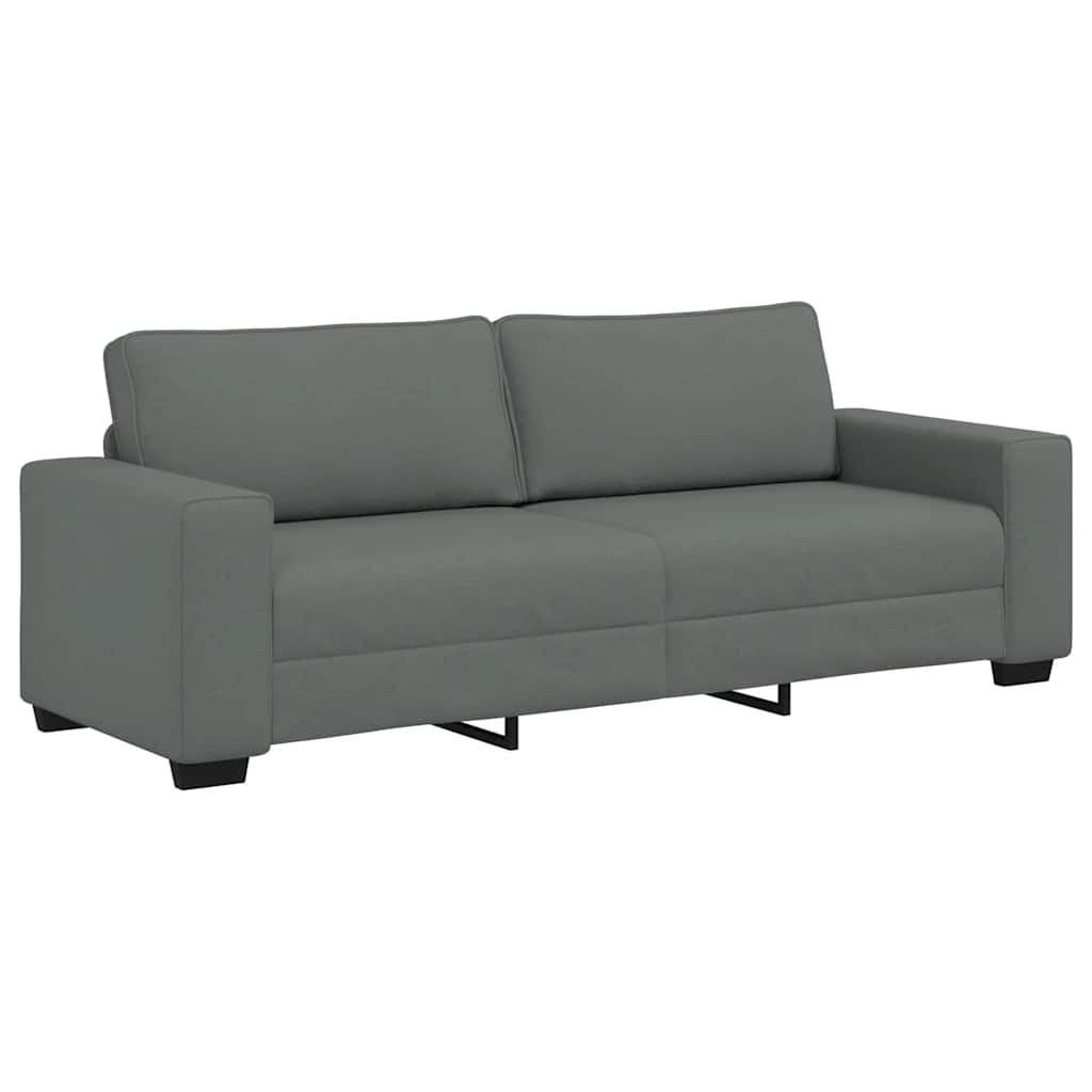 Canapé à 3 places gris foncé 180 cm tissu
