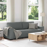 Canapé à 3 places gris foncé 180 cm tissu