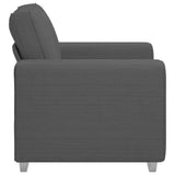 Fauteuil gris foncé 60 cm tissu velours côtelé