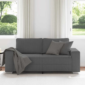 Canapé causeuse gris foncé 140 cm tissu velours côtelé