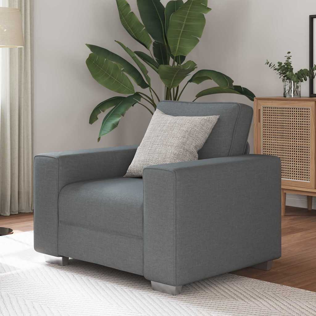 Canapé avec coussin Gris foncé 100 x 77 x 82 cm tissu