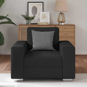 Canapé avec coussin Noir 100 x 77 x 82 cm tissu