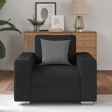 Canapé avec coussin Noir 100 x 77 x 82 cm tissu