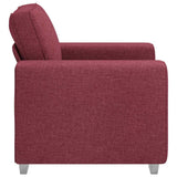Canapé avec coussin Rouge bordeaux 100 x 77 x 82 cm tissu