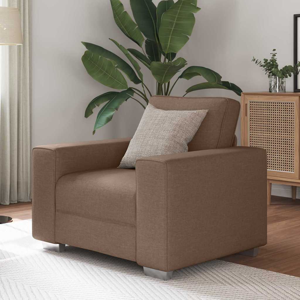Canapé avec coussin Marron 100 x 77 x 82 cm tissu