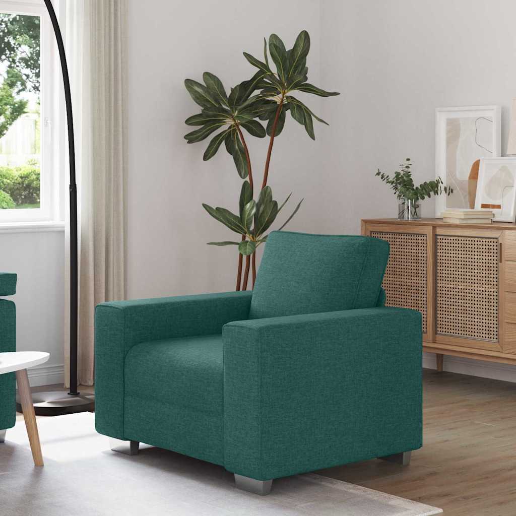 Canapé avec coussin Vert foncé 100 x 77 x 82 cm tissu